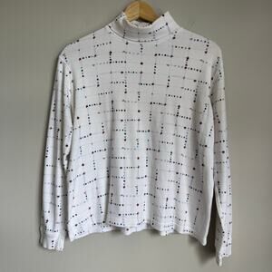 Vintage Women's Sweater Size Small Classic Elements Turtleneck 90s 80s Dadcore